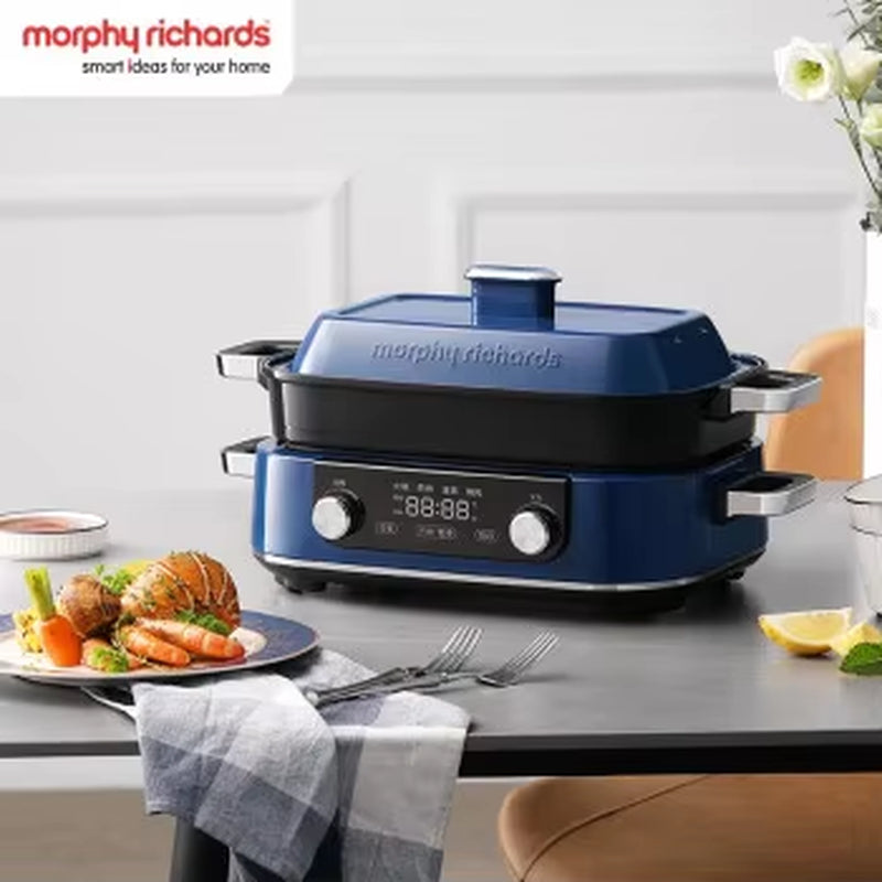 Morphy Richards Multi-Function Pot Electric Grill Kitchen Appliances Electric Hot Barbecue Electric Hot 1600W Hotpot Electric