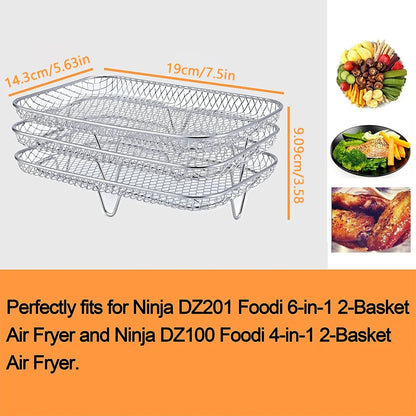 Roasting Rack Compatible with Most Air Fryer Air Fryer Accessories Stainless Steel Airfryer Rack Steamer Roasting Rack