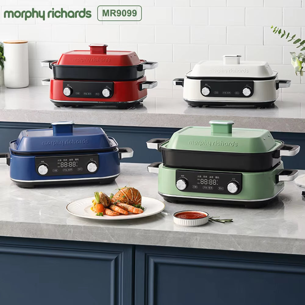 Morphy Richards Multi-Function Pot Electric Grill Kitchen Appliances Electric Hot Barbecue Electric Hot 1600W Hotpot Electric