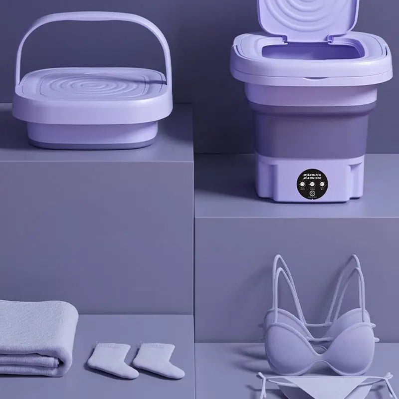 8L Portable Washing Machine Socks Underwear Panties Retractable Home Foldable Mini Washing Machine 3 Models with Spinning Dry