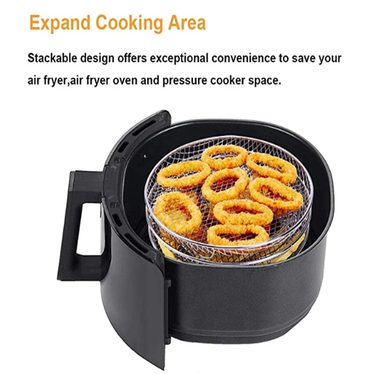 Roasting Rack Compatible with Most Air Fryer Air Fryer Accessories Stainless Steel Airfryer Rack Steamer Roasting Rack
